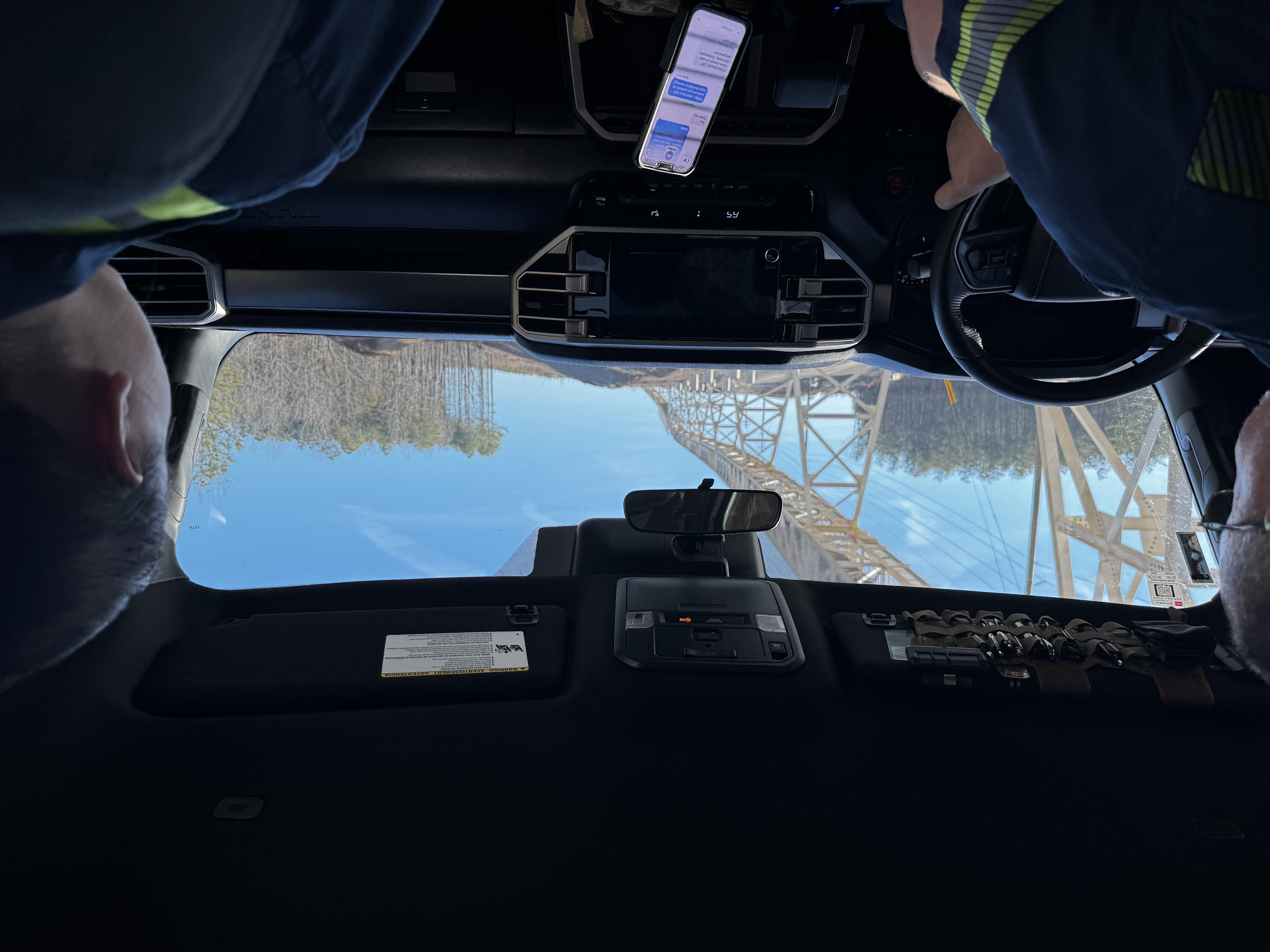 Driving through the mine site