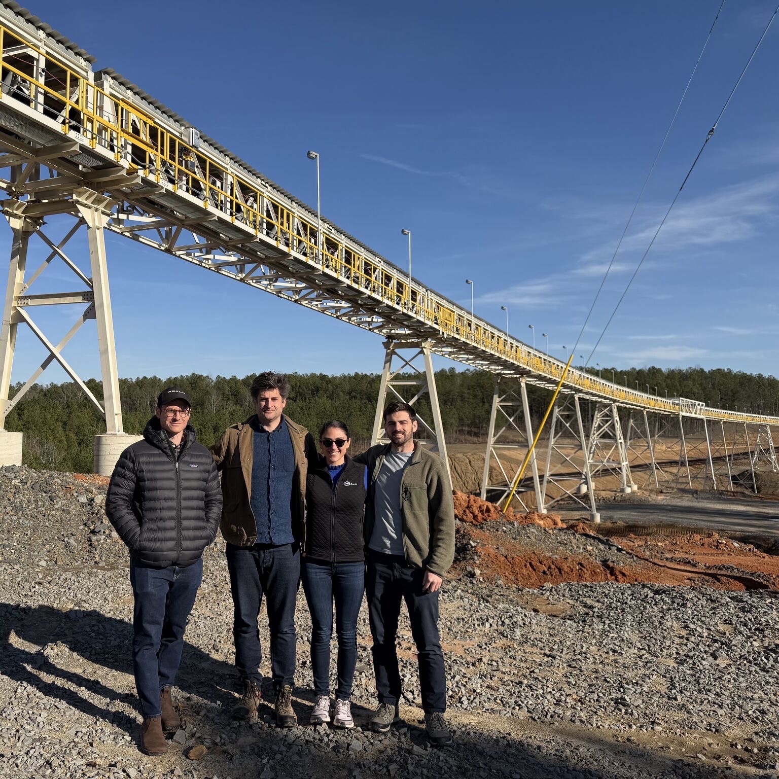 Realm team under the conveyor bridge