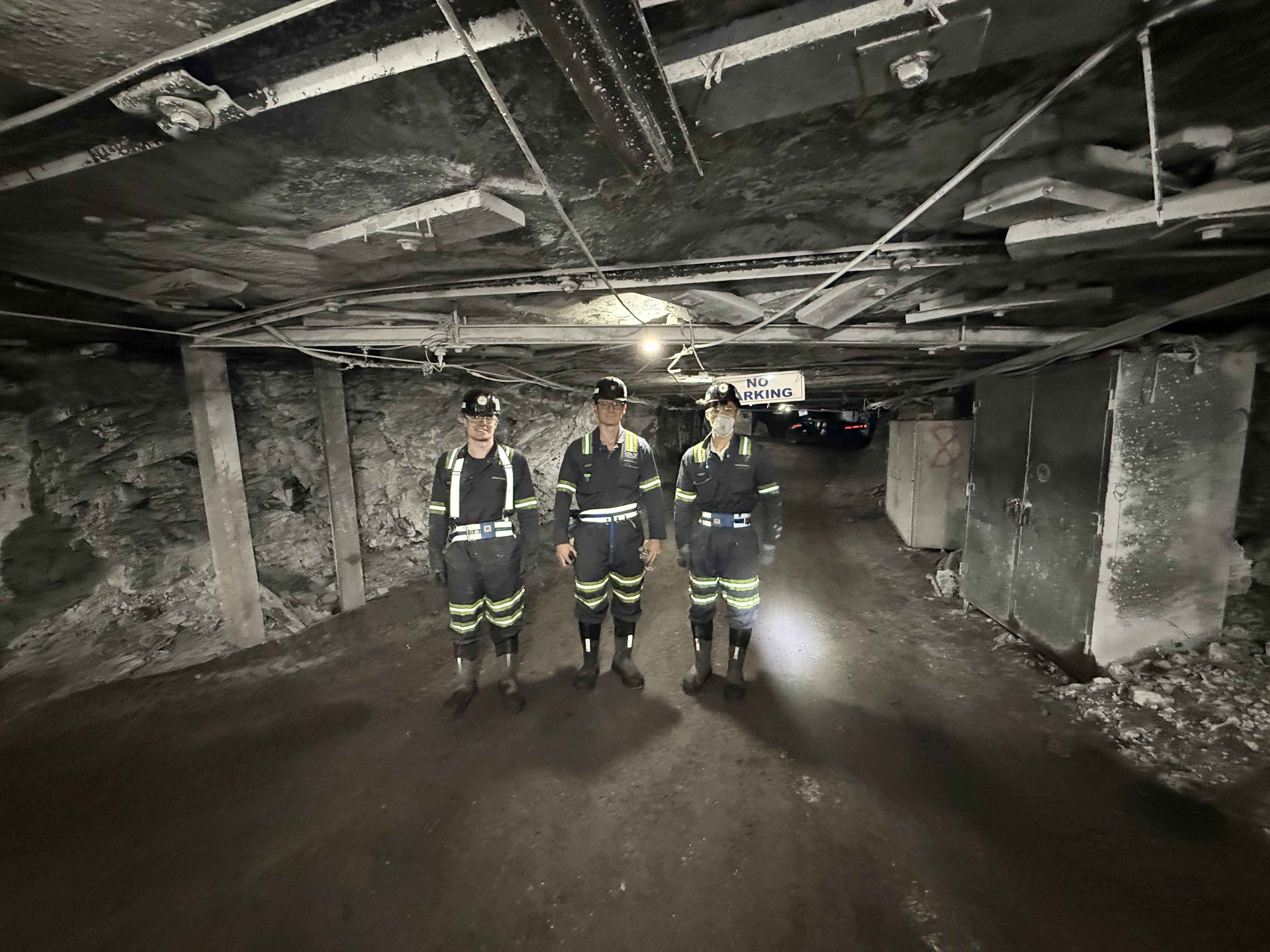Realm team at an underground mine site